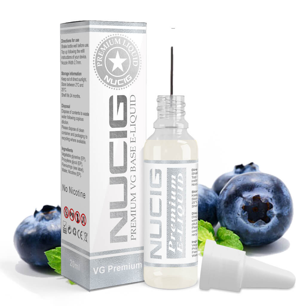 Nicotine Free E liquid Blueberry Flavour - NUCIG
