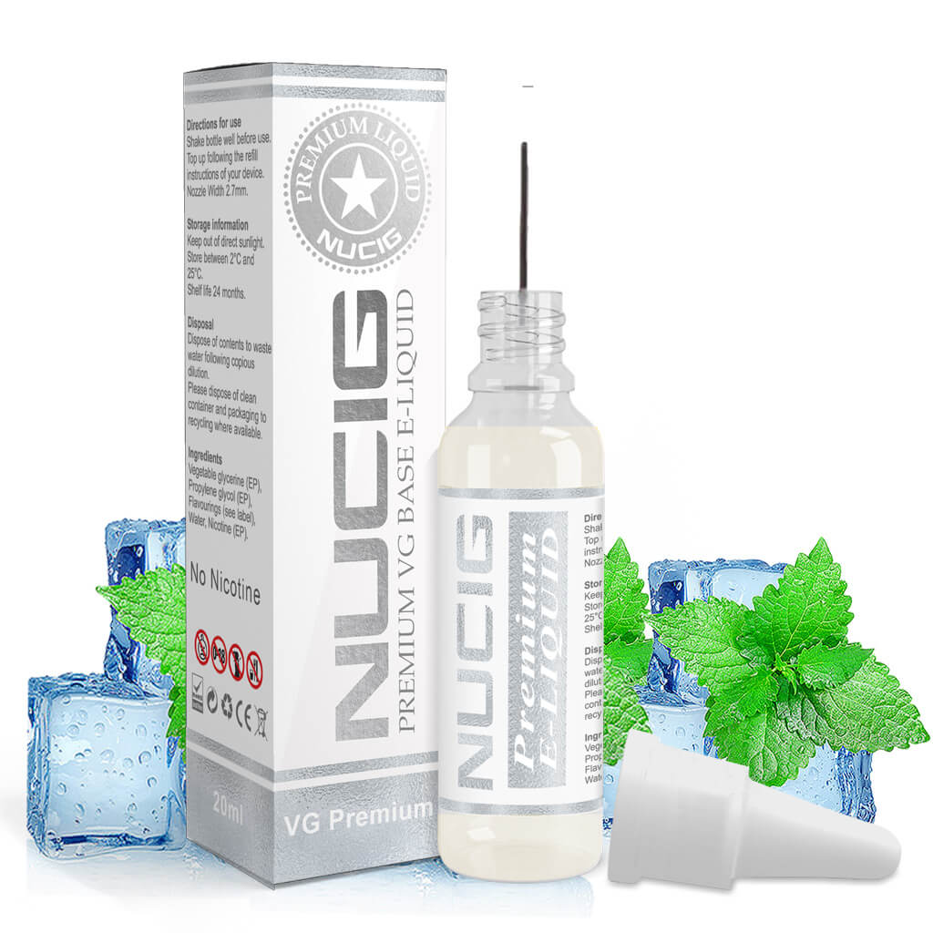 Nicotine Free E liquid Menthol Ice Flavour - NUCIG