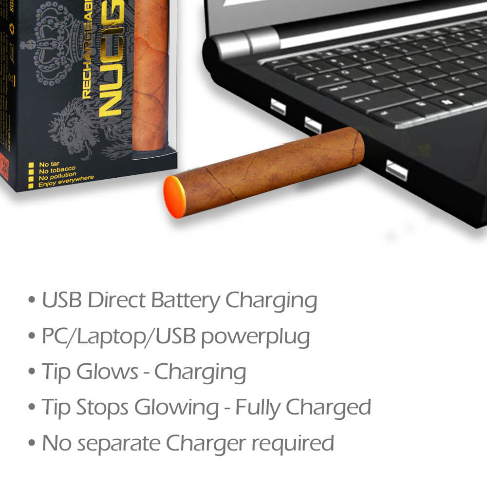 NUCIG Rechargeable Electric | Electronic | E Cigar - Cuban Flavour NUCIG Rechargeable Electric | Electronic | E Cigar - Cuban Flavour