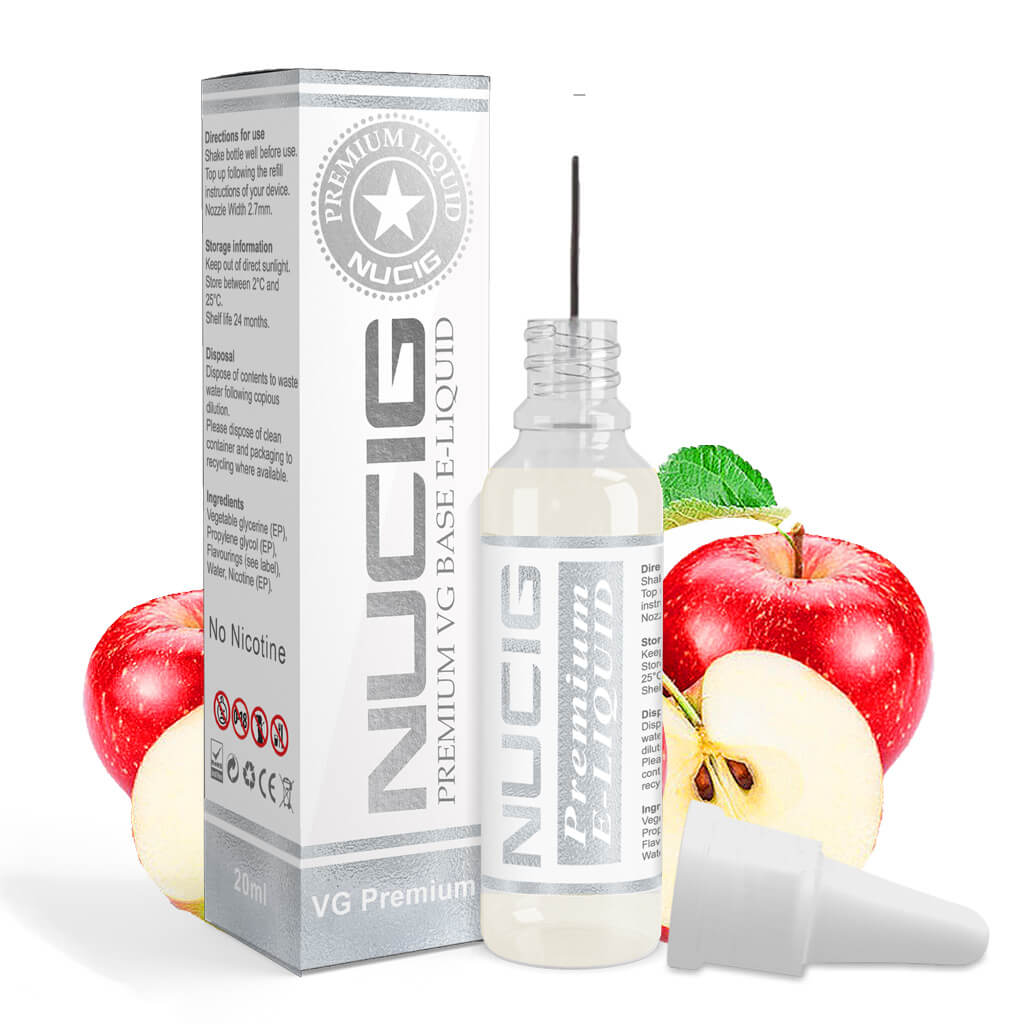 Nicotine Free E liquid Apple Flavour - NUCIG