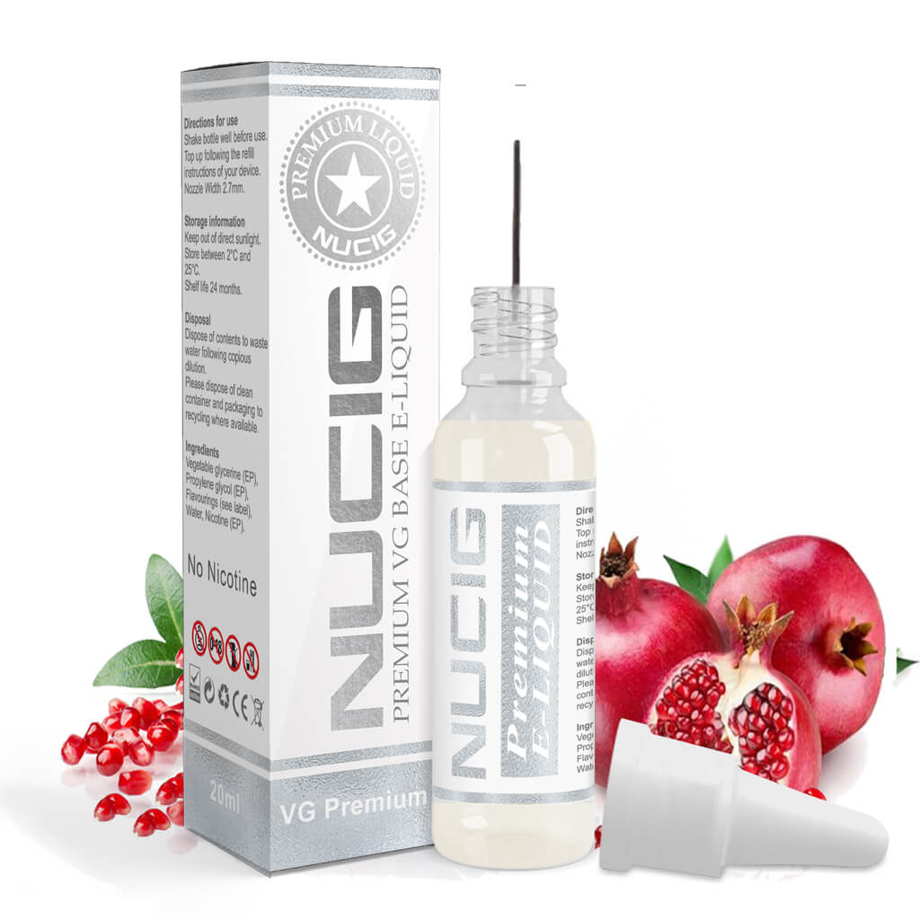 Nicotine Free E liquid Pomegranate Flavour - NUCIG