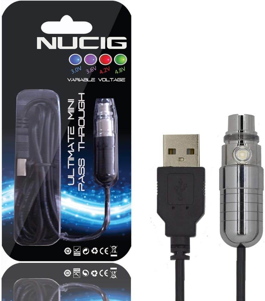 NUCIG Passthru USB Battery - STAINLESS - NUCIG