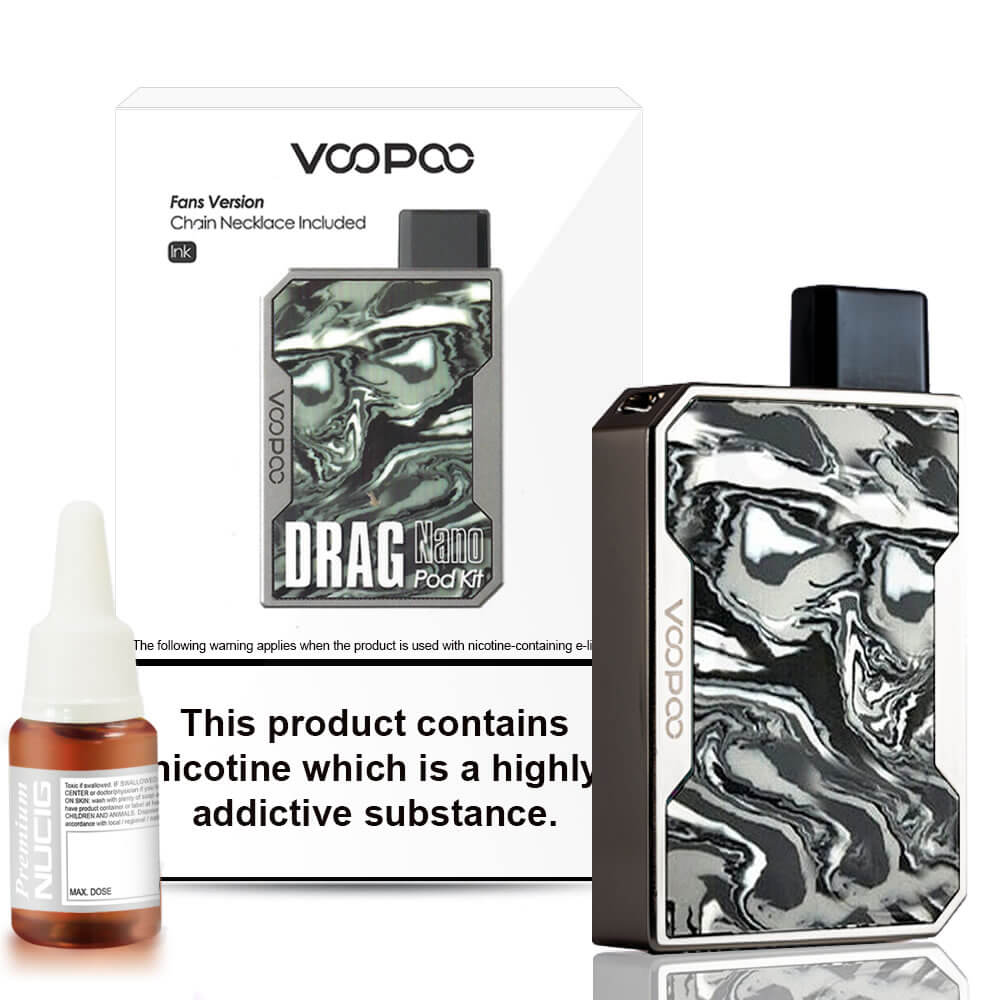 Voopoo Drag Nano Full Fan Kit - Ink, Buy E cigarette Kit from NUCIG UK Voopoo Drag Nano Full Fan Kit - Ink, Buy E cigarette Kit from NUCIG UK